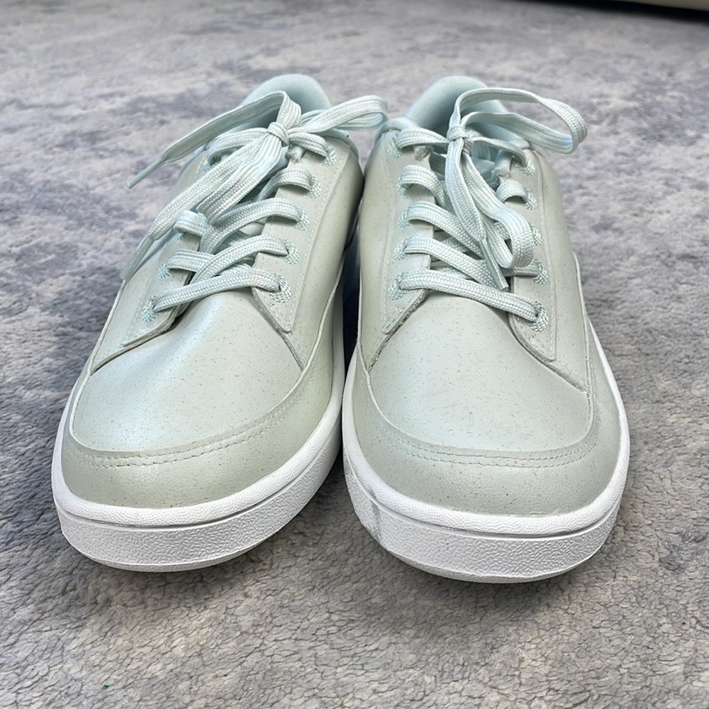 New Allbirds Plant Pacers PP Lace Up Vegan Leather Sneakers Dreamy Green Sz 8 - Picture 4 of 15